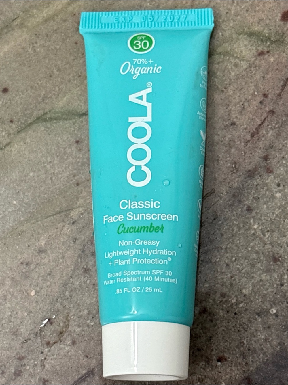 COOLA Organic Face Sunscreen SPF 30 Cucumber .85 Fluid Ounce/25 ML Sealed travel